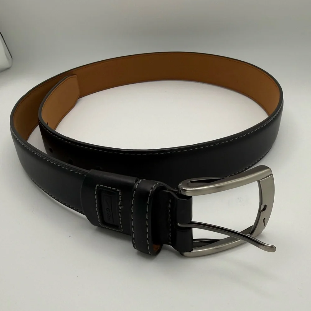 Nike Men’s G-Flex Black Leather Belt Size Small Fits 30-32